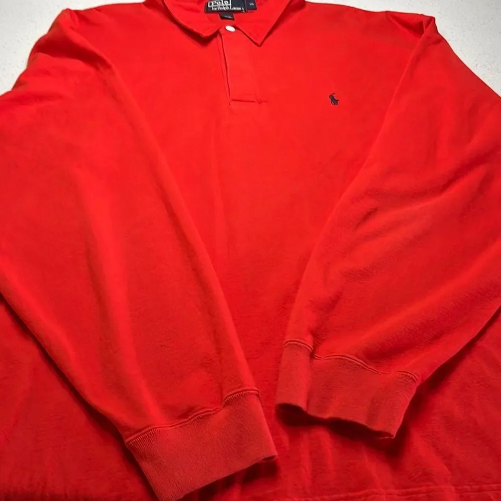 Vintage Polo Ralph Lauren Long Sleeve Performance Polo Mens XXL